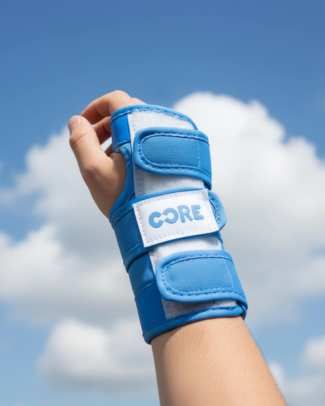 Set de protecții pentru copii CORE Kids Protection Junior Skate Triple Pad Set Albastru