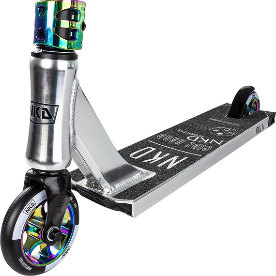 Scuter de performanță NKD Rally V4 Silver și Rainbow wys. 79 cm