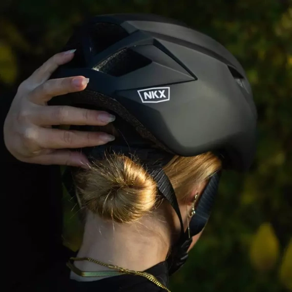 NKX Urban Bike Helmet alb/albastru L/XL