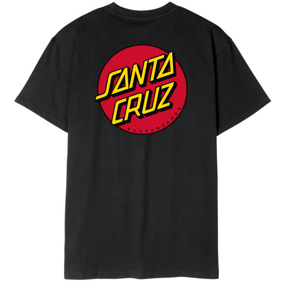 SANTA CRUZ Tricou clasic cu puncte pe piept negru