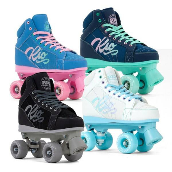 RIO ROLLER LUMINA QUAD SKATES Patine Navy-Mint