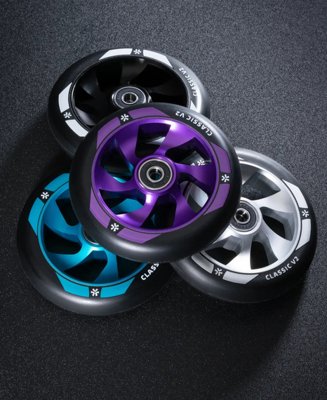 Union Classic V2 Pro Scooter Roată Negru Turcoaz Metalizat 110 mm