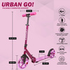 Scuter de transport cu roți mari Story Urban GO! Violet