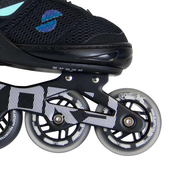 Patine în linie reglabile Story Motion Black-Transparent