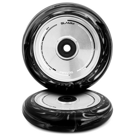 SLAMM Swirl Hollow Core negru / alb 110 mm set de roți pentru scuter