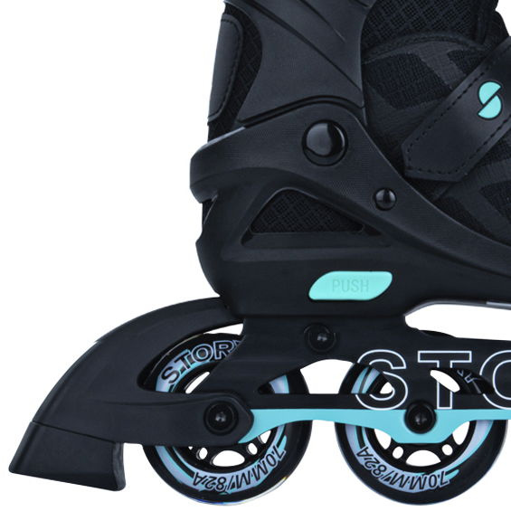 Patine în linie Story Midnight ajustabile Black-Mint