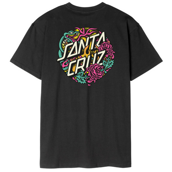 SANTA CRUZ Dressen Rose Crew Two T-Shirt Negru