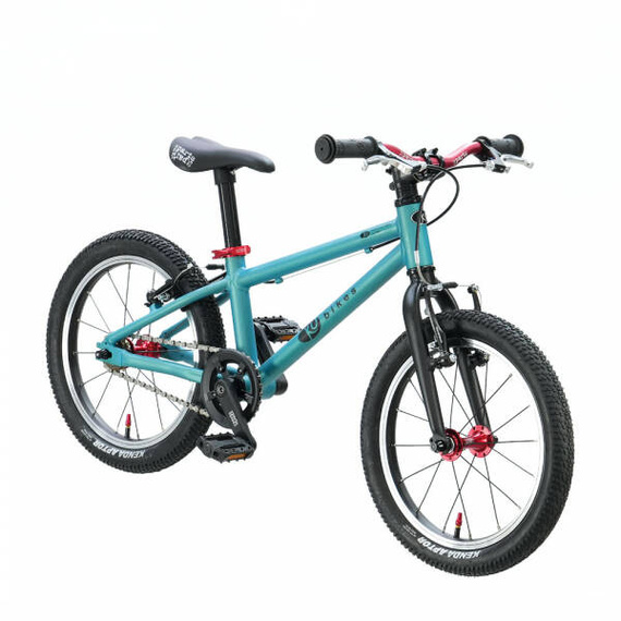 KUbikes 16L Turquoise Red Superlight Kids Bike
