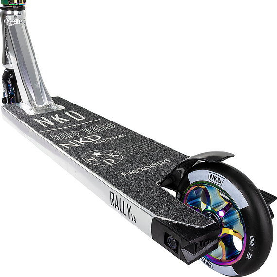 Scuter de performanță NKD Rally V4 Silver și Rainbow wys. 79 cm