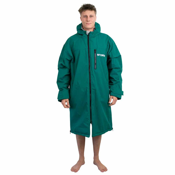 Poncho Poncho Jacket Story Change Robe Sea Green
