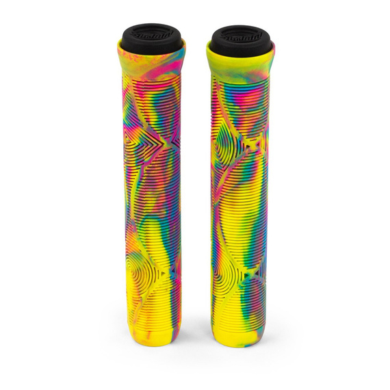 Mânere de performanță pentru scutere Slamm Team Swirl Bar Grips Tropical Yellow 165 mm