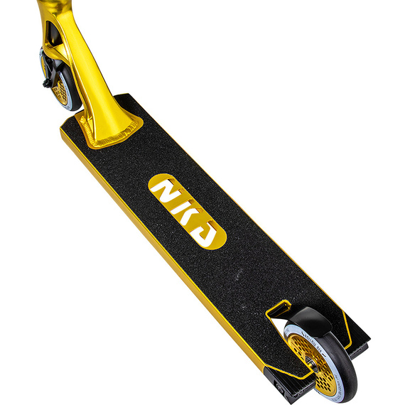 Performanță Scooter mare aluminiu ușor Platformă largă NKD Turbine Bull Gold Gold Înălțime 87 cm