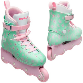 Impala Lightspeed Inline Skate Rollers recreaționale Mint Flower Power