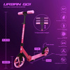 Scuter de transport cu roți mari Story Urban GO! Brocart roz