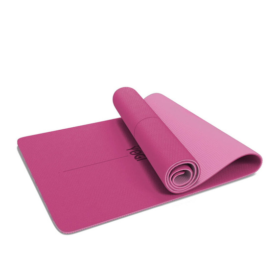 Happy Yoga mat TPE 6mm ECO anti-alunecare Roz