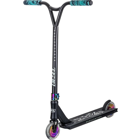 NKD Diesel Stunt Scooter negru și curcubeu 87 cm