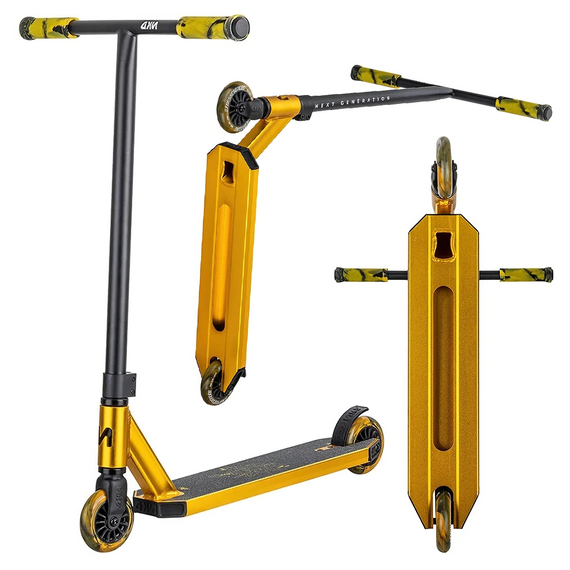 Stunt Aluminiu Scuter ușor pentru tineri rideri NKD Next Generation Stunt Gold wys. 79,4 cm