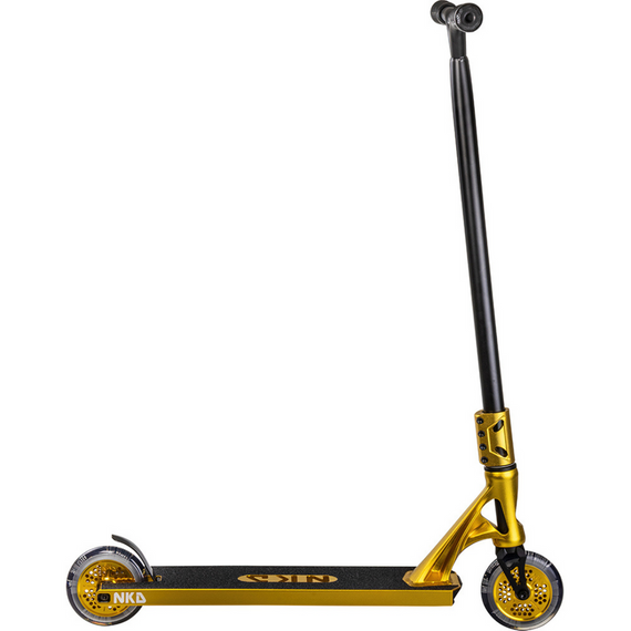 Performanță Scooter mare aluminiu ușor ghidon larg și platformă NKD Extreme Goldanodized wys. 91 cm