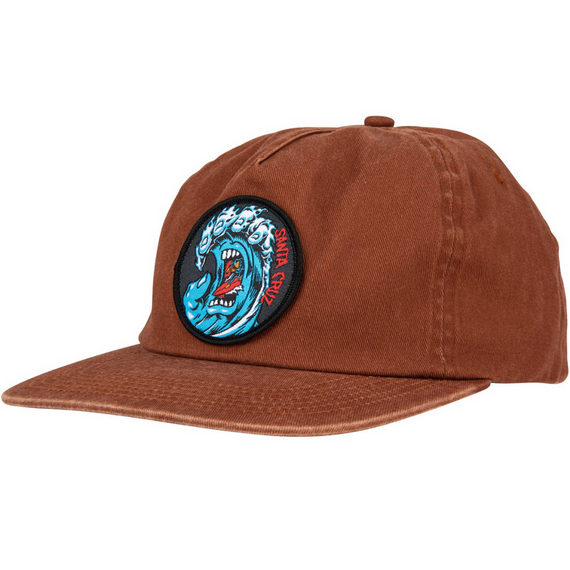 Santa Cruz Screaming Wave Snapback Beanie Maro cu efect de spălare