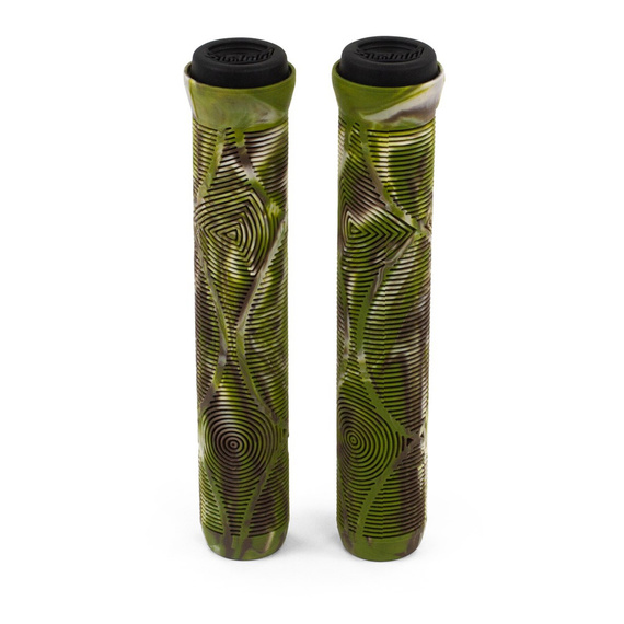 Mânere de performanță pentru scutere Slamm Team Swirl Bar Grips Jungle Green 165 mm