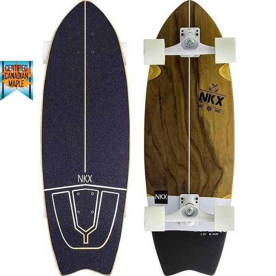 Surfskate Surfboard NKX Maverick negru 31 "