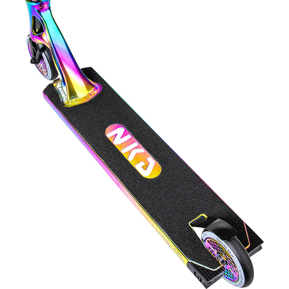 Performanță Scooter mare aluminiu ușor Platformă largă NKD Turbine Rainbow High 87 cm