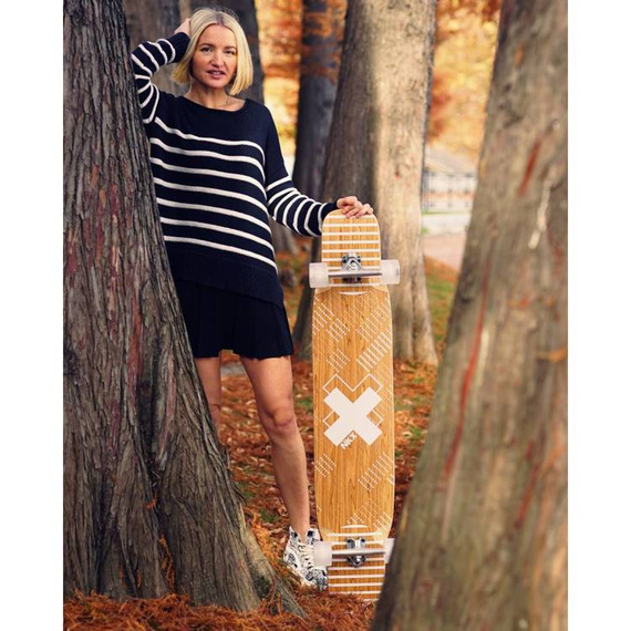Longboard pentru dans NKX Vegas alb 116 cm