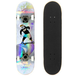 Skateboard Enuff Skully Hologramă Complet Alb  7.75"