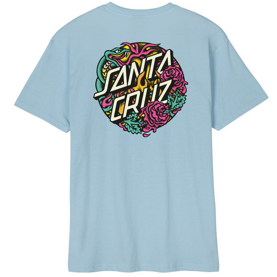 SANTA CRUZ Dressen Rose Crew Two T-Shirt Albastru