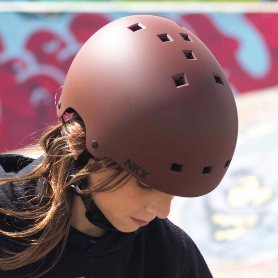 NKX Brain Saver Cască de skateboard Burgundy