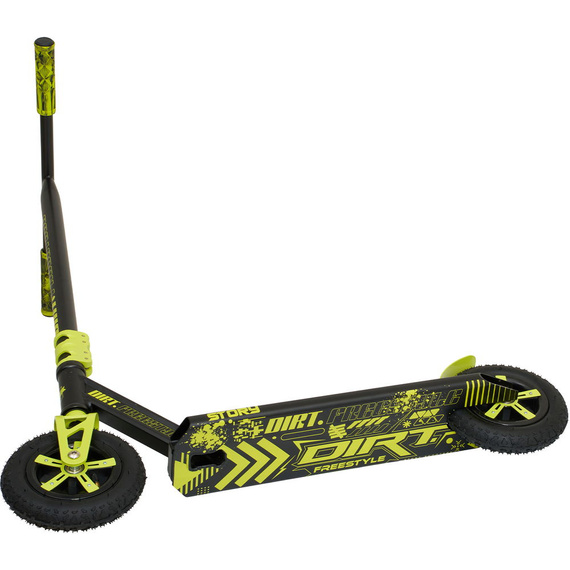 Off-road Story Dirt Freestyle Scooter negru și galben 89.9 cm