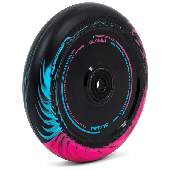 SLAMM Swirl Hollow Core Black-Blue-Pink set de roți pentru scuter 110 mm
