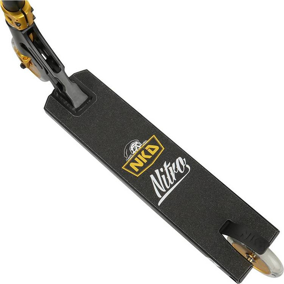Scooter de înaltă performanță din aluminiu ușor mare de înaltă calitate 91 cm Platformă largă și ghidon NKD Nitro Street Black Gold
