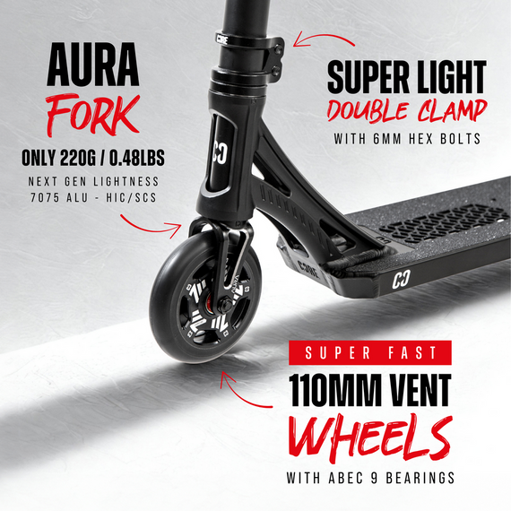 Trotinetă freestyle CORE SL3 Complete Stunt Scooter Negru înălțime 92,5 cm