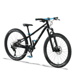 Bicicletă ușoară pentru copii KUbikes 24S DISC Negru și albastru