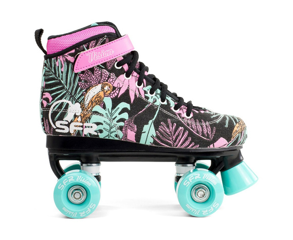 Patine Quad pentru copii SFR Vision Canvas Negru Floral