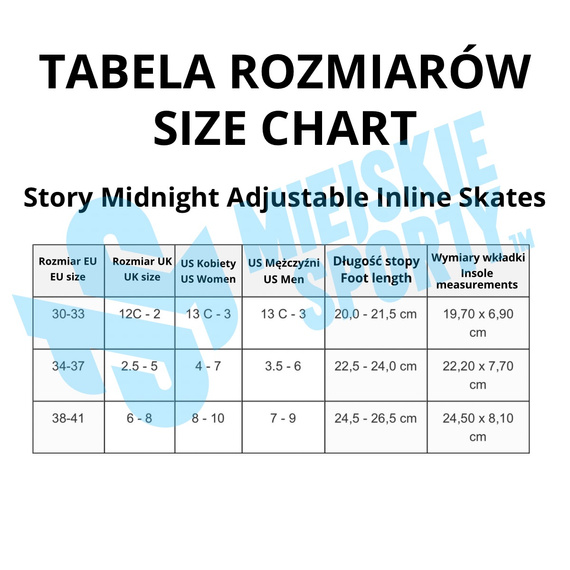 Patine în linie Story Midnight reglabile Negru și galben LED