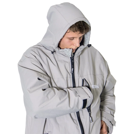 Poncho Poncho Jacket Story Change Robe Grey