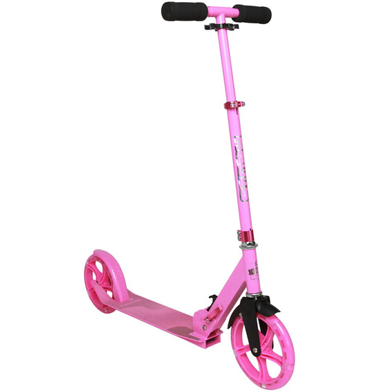 Scuter de transport cu roți mari Story Urban GO! LED roz