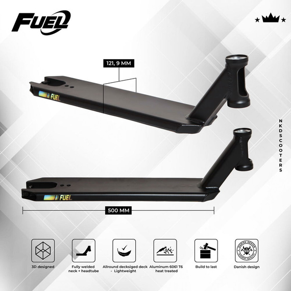 Platformă pentru NKD Fuel Stunt Scooter Deck negru 495 mm