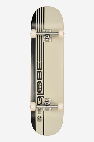 GLOBE G0 Strype Hard skateboard - Negru/Off-White 8.0"