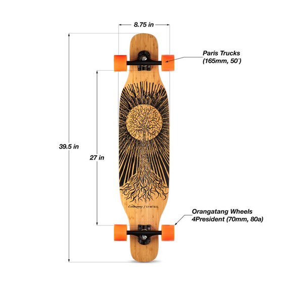 Longboard încărcat Symtail 39.5" Flex 2