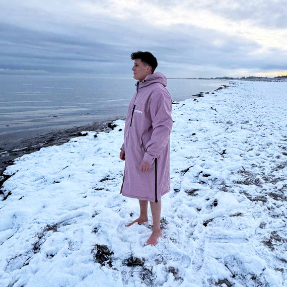 Poncho Poncho Jacket Story Change Robe Rose Tinted Pink
