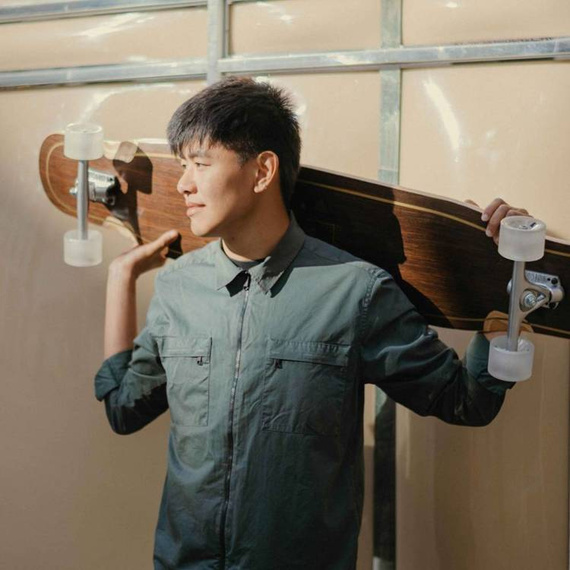 Longboard pentru dansatori NKX Geometric Gold 122 cm
