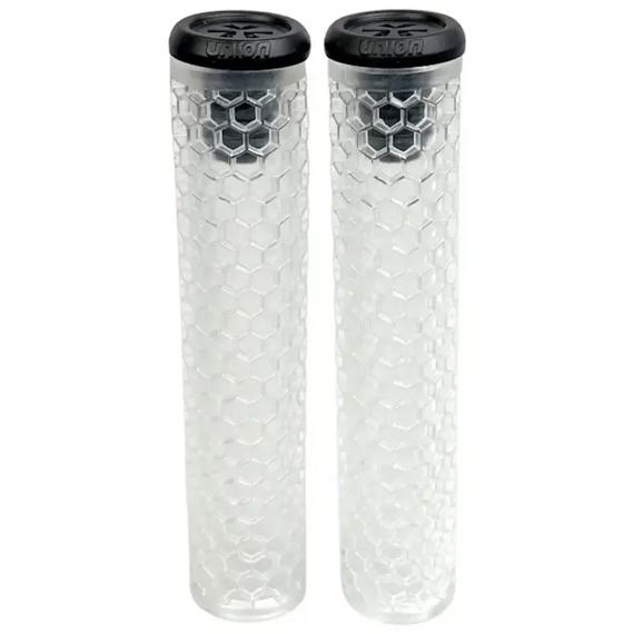 Union Honeycomb Soft Grips pentru scuter de performanță alb transparent 155 mm