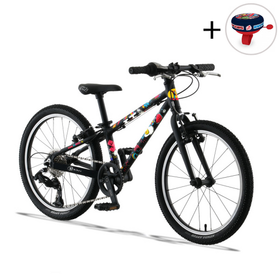 Superlekki rower dla dzieci KUbikes 20S Czarny Komiks