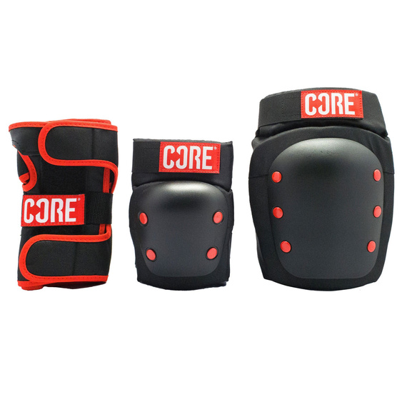 Set de protecții CORE Skate Triple Pad Set Negru