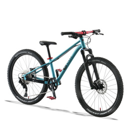 Lekki rower dla dzieci KUbikes 24S DISC Turkusowo-Czerwony