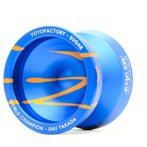 Yoyo pentru avansați YoYoFactory SUGAR Blue-Gold