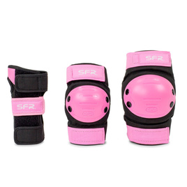 SFR Youth Ramp Triple Pad Protector Set negru și roz